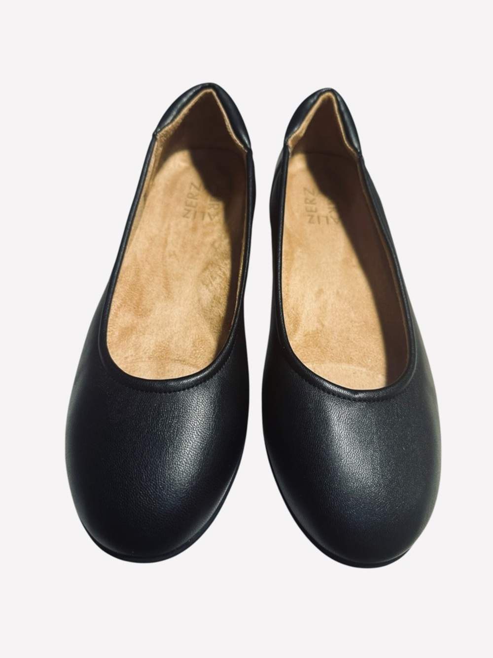 Naturalizer Flexy Leather Flats Black Size 8 M Comfort Slip On Ballet Shoes - Picture 10 of 10